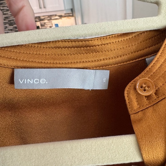 Vince Gold Satin Blouse - Picture 10 of 11